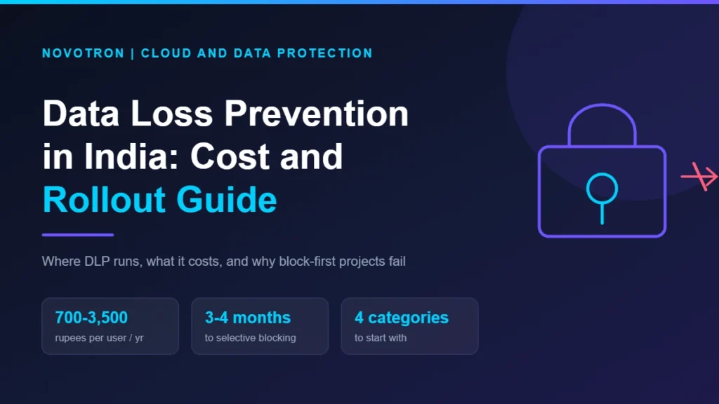 Data loss prevention in India 2026 cost and rollout guide by Novotron
