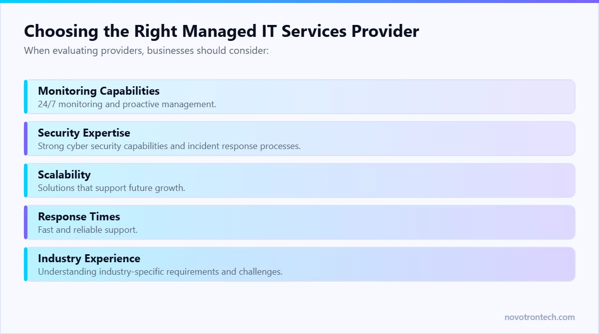 Choosing the Right Managed IT Services Provider — explained by Novotron